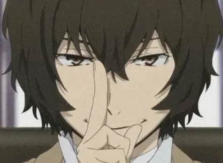 🎐 anime, character, gesture, winking, plotting telegram sticker