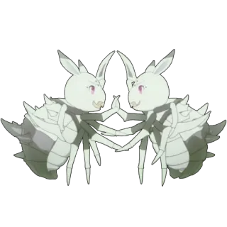 🤝 sticker, anime, fantasy, rabbit, monster telegram sticker