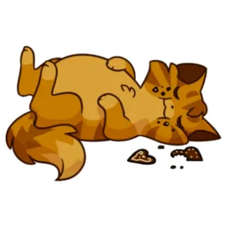 😋 кот, печенье, милый, животное, наклейка, мультфильм telegram sticker