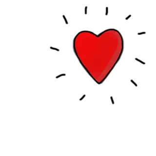 ❤ corazón, amor, san valentín, rojo whatsapp sticker