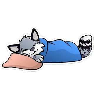 💤 slaperig, dier, kat, kussen, schattig, slapen telegram sticker