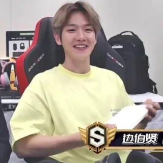🍯 边伯贤 K-pop, Человек, Певец, Артист, Знаменитость telegram sticker
