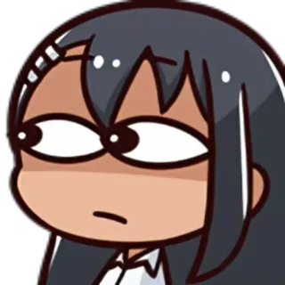 😒 Nagatoro Don't Toy With Me, Miss Nagatoro Аниме, Нагаторо, Мультфильм, Смешное лицо, Мем, Сарказм telegram sticker