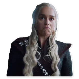 ☹ Daenerys Targaryen Game of Thrones Daenerys, Game of Thrones, Fantasy, Personage, TV Serie whatsapp sticker