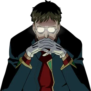👓 Gendo Ikari Neon Genesis Evangelion Anime, Brille, Gendo Ikari, Neon Genesis Evangelion, Ernst, Bösewicht whatsapp sticker