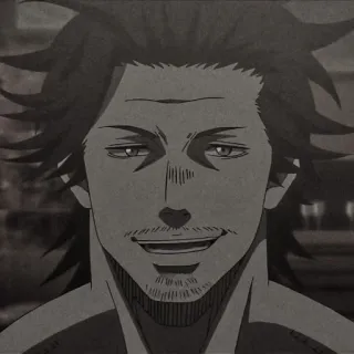 🍚 Yami Sukehiro Black Clover Аниме, Манга, Чёрный Клевер, Ями Сукэхиро, Капитан, Магический Рыцарь telegram sticker
