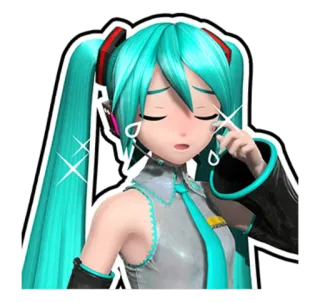 😭 Hatsune Miku Anime, Vocaloid, Musik, Virtuell, Idol telegram sticker