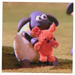 🐑 Shaun the Sheep mouton, dessin animé, animal, mignon, animation en pâte à modeler telegram sticker