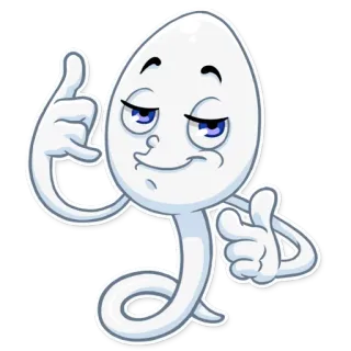 😏 Sperma, Cartoon, lustig, Biologie, Gesundheit, Medizin telegram sticker