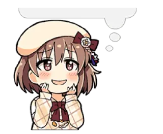 💭 Anime, Chica, Dibujos animados, Lindo, Feliz telegram sticker