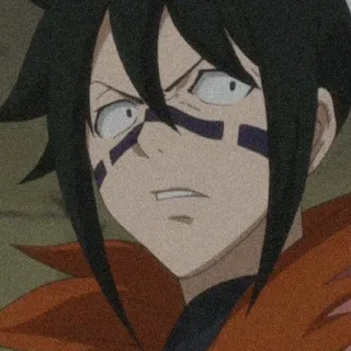😥 anime, manga, angry, face telegram sticker