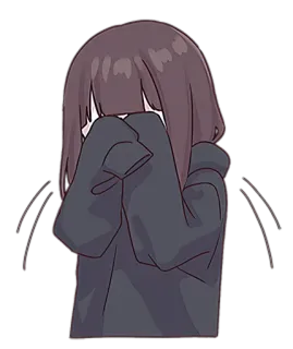 😶 anime, girl, shy, cute telegram sticker