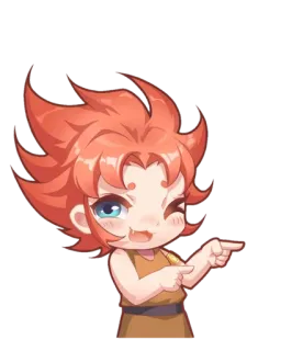 👍 Anime, Chibi, Desenho animado, Apontando, Personagem telegram sticker