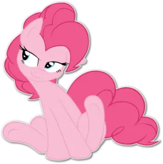 😍 Pinkie Pie My Little Pony Pony, Rosa, Cartoon, Süß, Tier telegram sticker