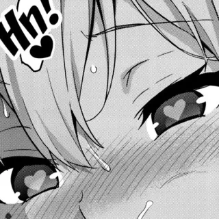 😍 Hn! manga, anime, heart, sweat telegram sticker