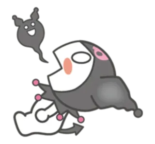 ☠ Kuromi Cartoon, Anime, Schattig, Kawaii telegram sticker