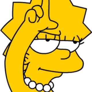 😜 Lisa Simpson The Simpsons cartoon, simpsons, lisa, loser, gesture, funny telegram sticker