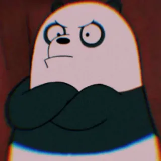 🐼 Panda We Bare Bears Cartoon, Pandabär, We Bare Bears, Wütend, Animation telegram sticker