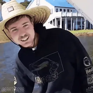 🥵 MrBeast @EARTH928B MrBeast, Jimmy Donaldson, YouTube, Créateur de contenu, Philanthrope whatsapp sticker