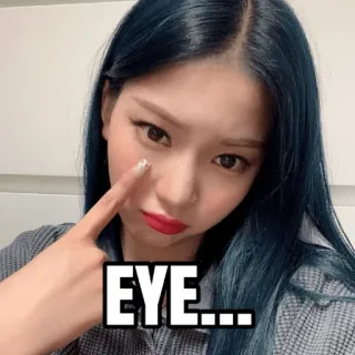 👁 EYE... eye, pointing, finger, meme telegram sticker