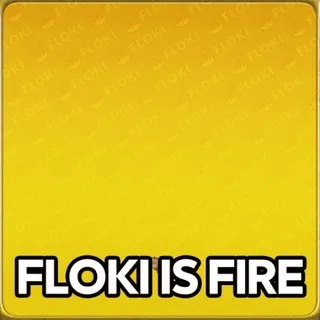 🤯 Floki FLOKI IS FIRE 플로키, 불, 밈, 인터넷 은어 telegram sticker