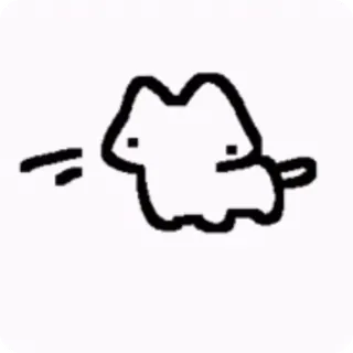 🎊 cat, animal, drawing, sketch, simple telegram sticker