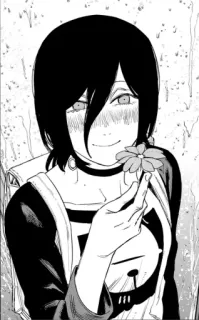🌫 Reze Chainsaw Man Anime, Manga, Reze, Chainsaw Man, Fleur, Sourire whatsapp sticker