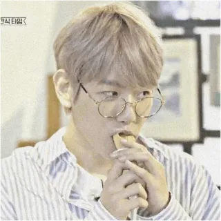 🎐 야식 타임 กิน, ของว่าง, เกาหลี, คน, อาหาร telegram sticker
