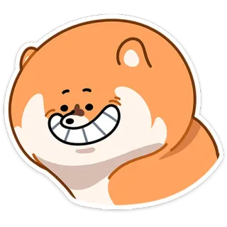 😁 강아지, 만화, 행복, 동물, 스티커 telegram sticker