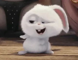 🍭 Snowball The Secret Life of Pets Hase, Kaninchen, süß, Tier, Cartoon, animiert, Haustier telegram sticker