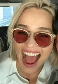 😂 mujer, gafas de sol, cara, expresión, persona, retrato whatsapp sticker