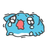 😭 Cartoon, Schattig, Verdrietig, Huilend, Blauw telegram sticker