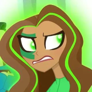 ✨ Jessica Cruz DC Super Hero Girls Jessica Cruz, DC Super Hero Girls, cartone animato, supereroe, Lanterna Verde, animato telegram sticker