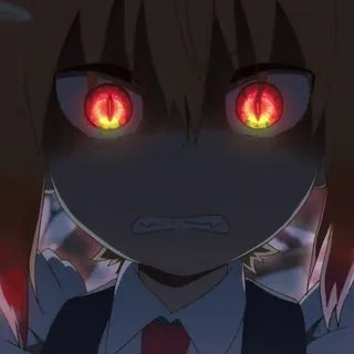 😑 Tohru Miss Kobayashi's Dragon Maid Tohru, dragon, anime, angry, Miss Kobayashi's Dragon Maid, character, red eyes telegram sticker