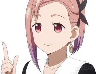 ☝️ Аниме, Девушка, Милый, Персонаж, Манга telegram sticker