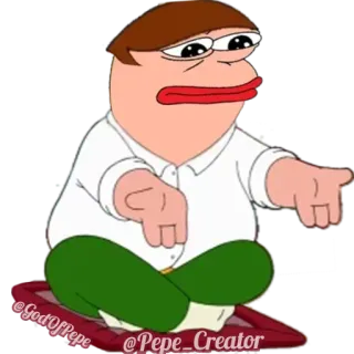🐸 Pepe @GodOfPepe @Pepe_Creator Pepe la grenouille, Meme, Meme internet, Dessin animé, Drôle, Assis, Grenouille, Personnage telegram sticker