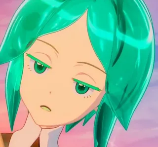 😐 Phosphophyllite Houseki no Kuni anime, manga, phosphophyllite, houseki no kuni, character, green hair, gems telegram sticker