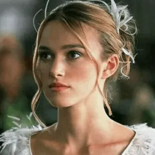 ➿ Keira Knightley, atriz, celebridade, mulher, retrato, estrela de cinema, bonita telegram sticker