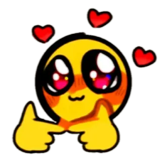 😀 emoji, harten, liefde, schattig, blozen telegram sticker