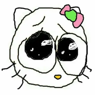 🍓 Hello Kitty Hello Kitty, fan art, cartoon cat, cute, Kawaii, sticker telegram sticker