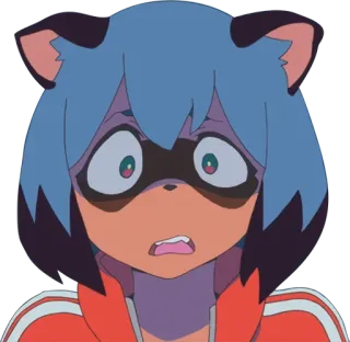 😮 Michiru Kagemori BNA: Brand New Animal Anime, BNA, Michiru Kagemori, Cartone animato, Sorpreso, Scioccato telegram sticker