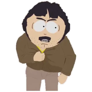 😖 Randy Marsh South Park South Park, Randy Marsh, cartoon character, angry, animated telegram sticker