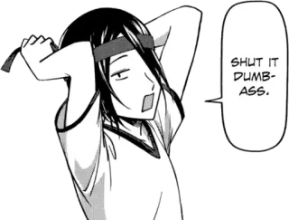 🙃 SHUT IT DUMBASS. Anime, Manga, Offensiv, Text, Charakter telegram sticker