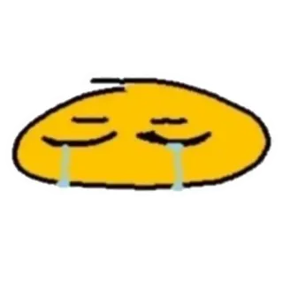 😭 表情符号, 悲伤, 哭泣, 黄色团块 telegram sticker