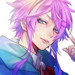😏 Anime, Manga, Lolli, Pinke Haare, Anime Junge whatsapp sticker