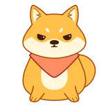 😡 狗, 柴犬, 宠物, 动物, 卡通 telegram sticker