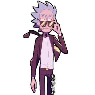 😌 Rick Sanchez Rick and Morty Rick et Morty, dessin animé, Adult Swim, personnage, science, comédie telegram sticker