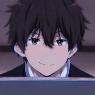 😁 Houtarou Oreki Hyouka anime, hyouka, houtarou oreki, character, portrait telegram sticker