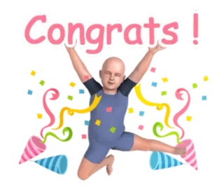 🎉 Congrats! celebration, baby, congratulations, party whatsapp sticker