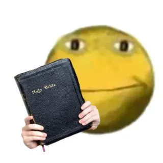 🙂 bibbia, religione, libro sacro, meme, limone, dio telegram sticker